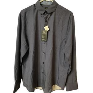 Michael Strahan Slim Fit Navy & White Button-Down Shirt